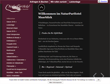 Tablet Screenshot of naturpurhotel.de